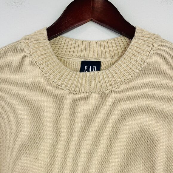 Creamy Gap Sweater 100% Cotton Knit Gap Sweater Medium Women's Gap Minimalist - Picture 2 of 13